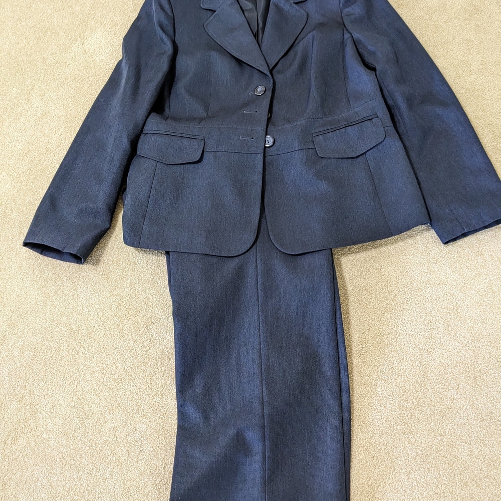 Classic Dark Blue Womens Pant Suit